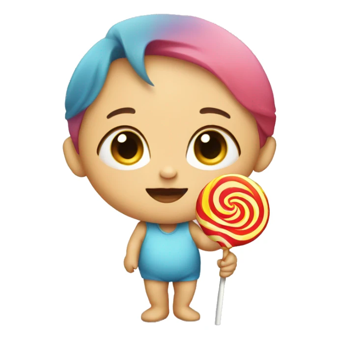 Baby with lollipop  sticker