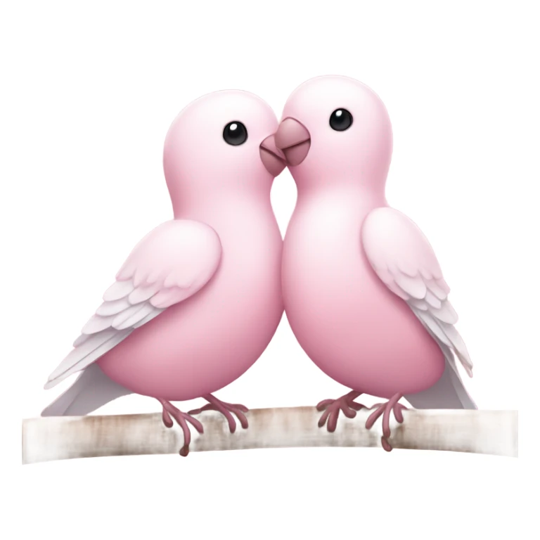 Light pink love birds doves  sticker