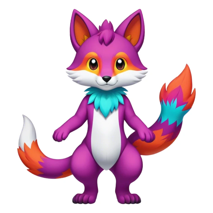 colorful anthro fursona Fakemon sticker