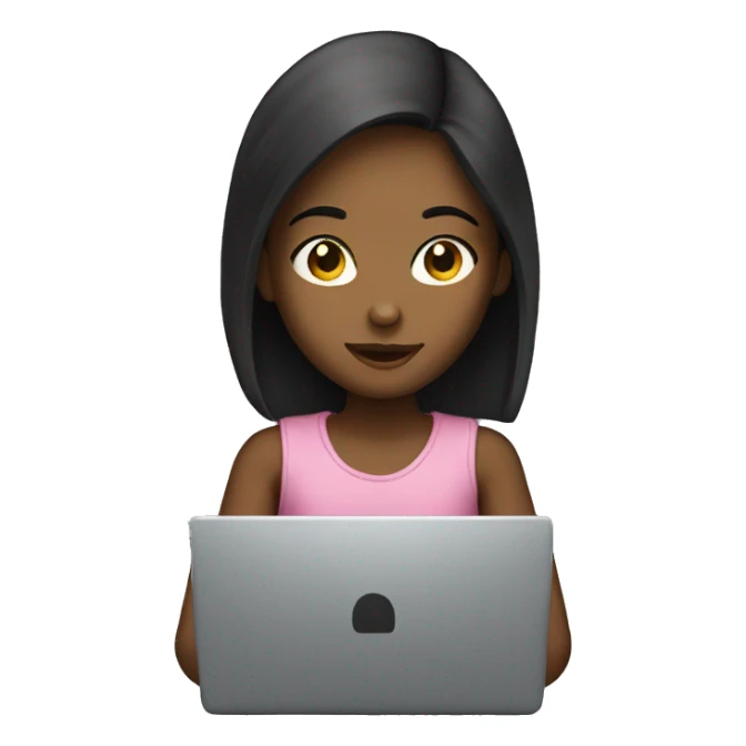 girl with laptop sticker