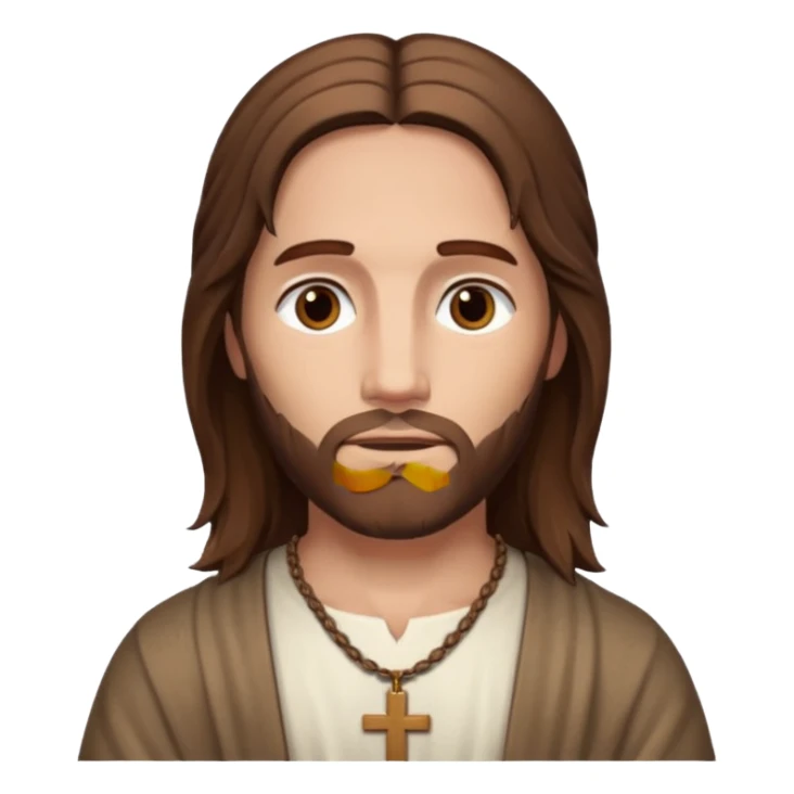 Jésus avec la croix en collier sticker