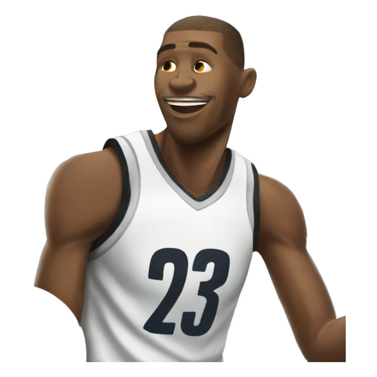 basketballer that scores while being surrounded by stars  sticker