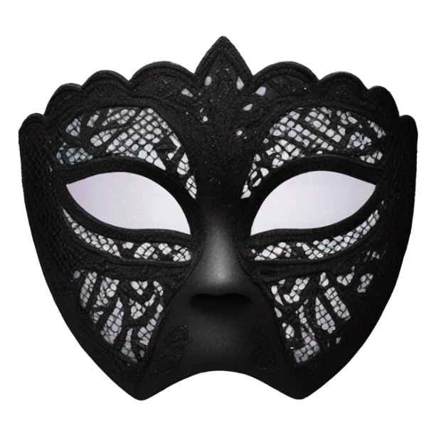 black lace mask with diamonds  sticker