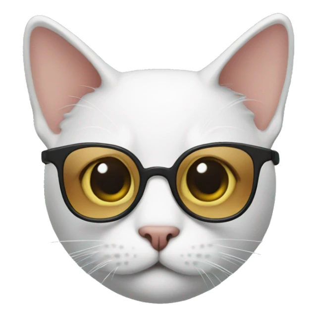 Cat with glasse sticker