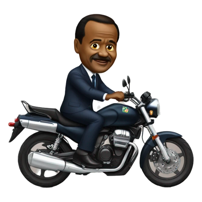 Paul biya sur la moto sticker