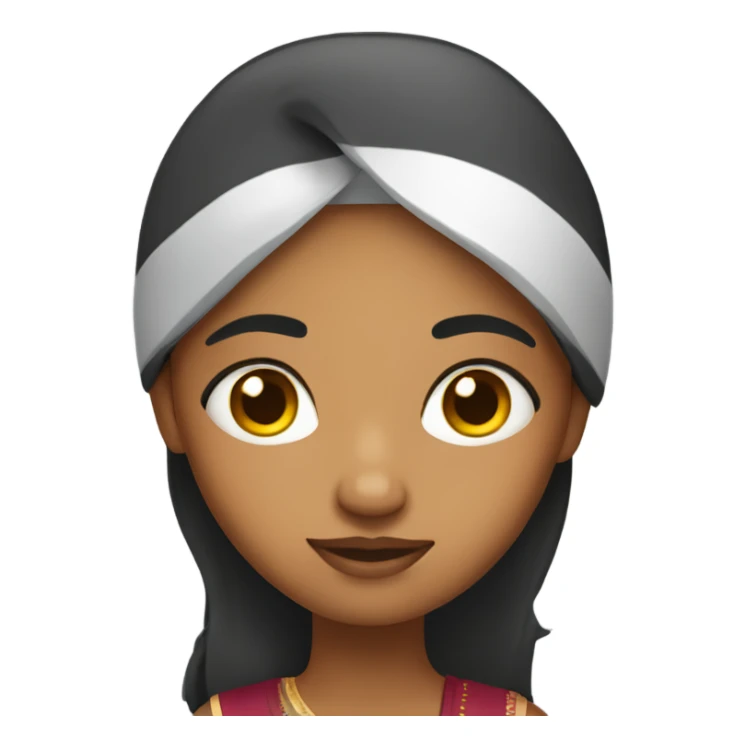 indian girl with a large face  sticker