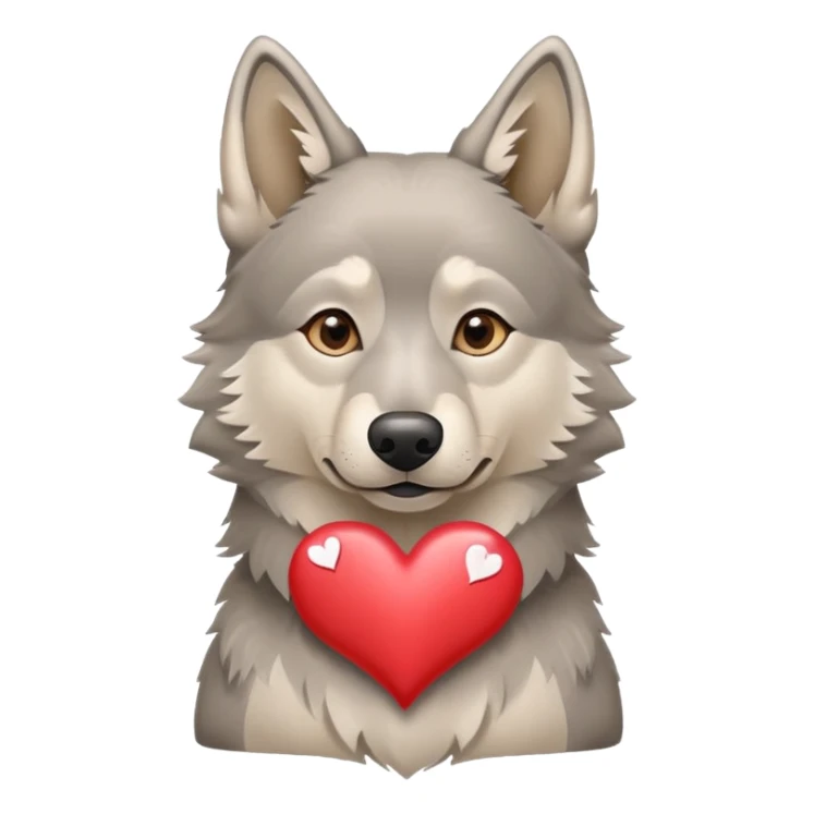 Czechoslovakian Wolfdog with hearts sticker