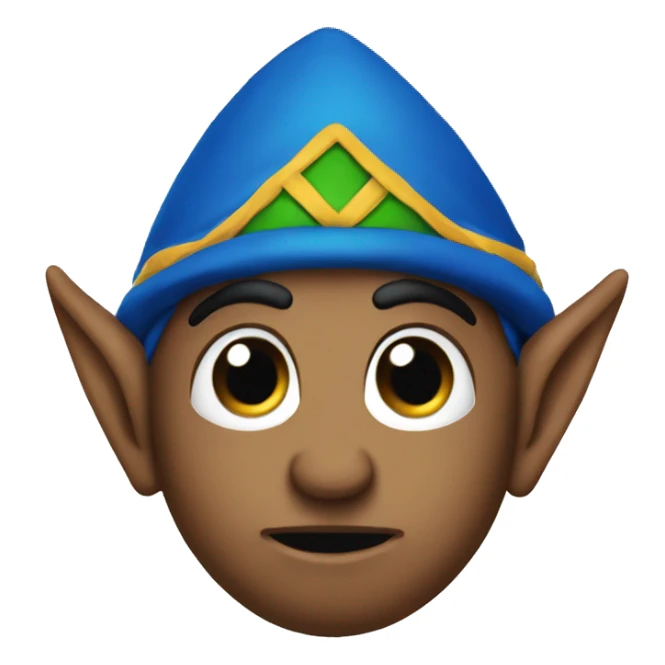 elf with blue skeen shoked sticker