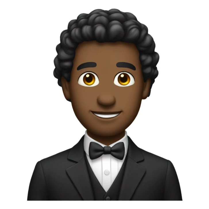 Fat man in black suit sticker