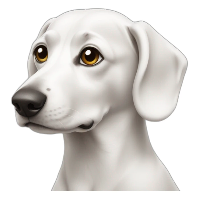 white dachschung sticker