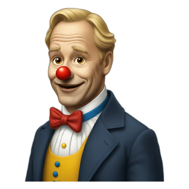 clown swedish prime minister sticker