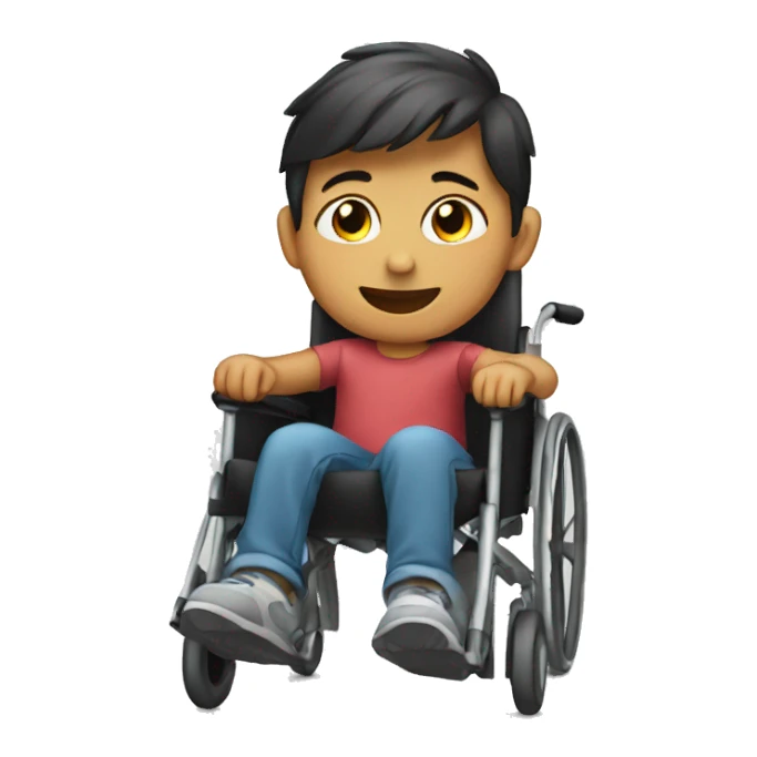 Child stemming in wheelchair  sticker