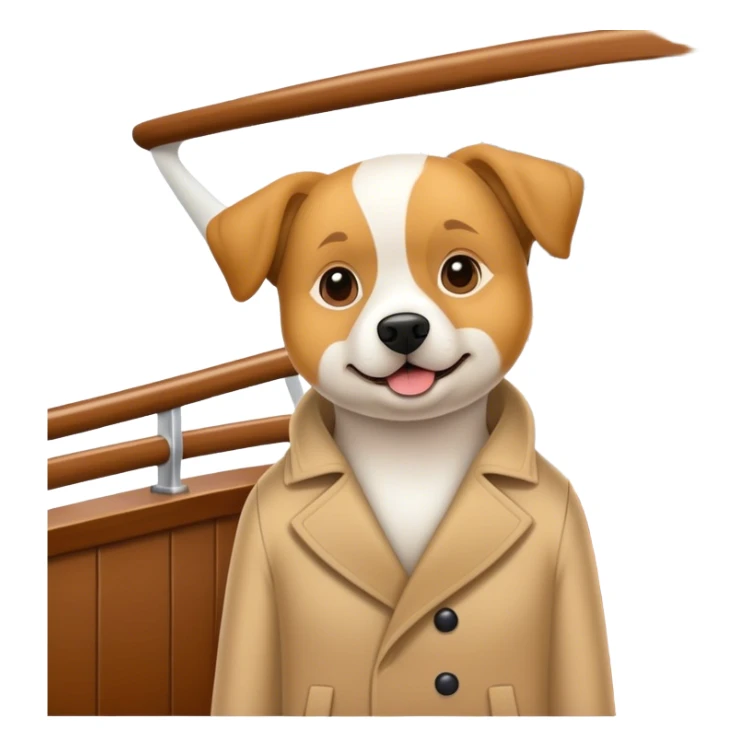dog on a cruise ship sticker