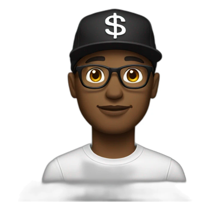 designer expert man with black stussy cap sticker