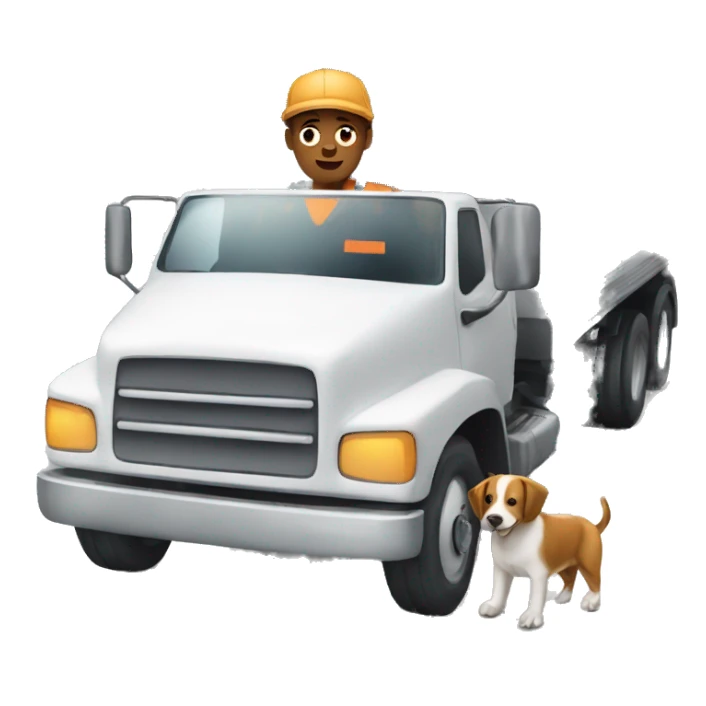 Truck with dog driver sticker