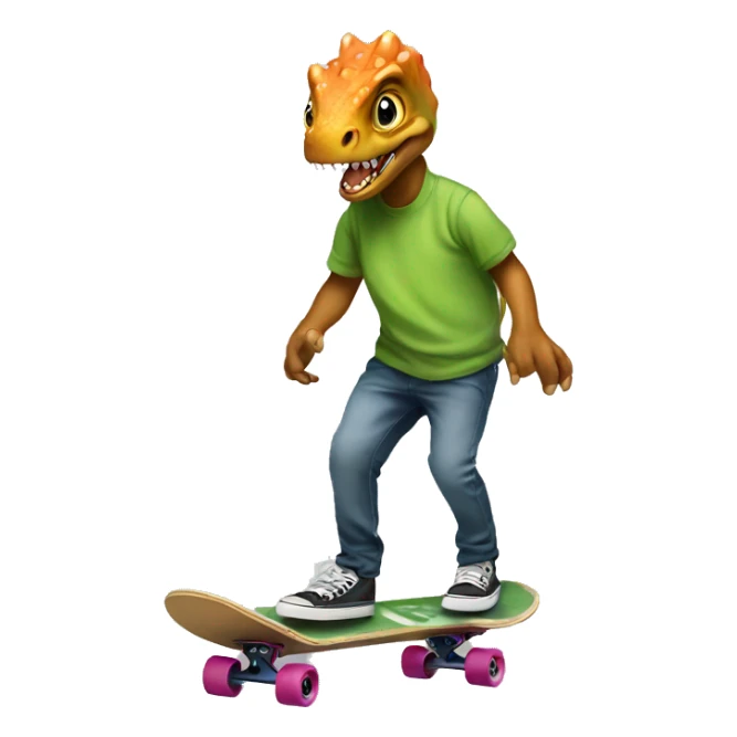 dinosauro su uno skateboard  sticker