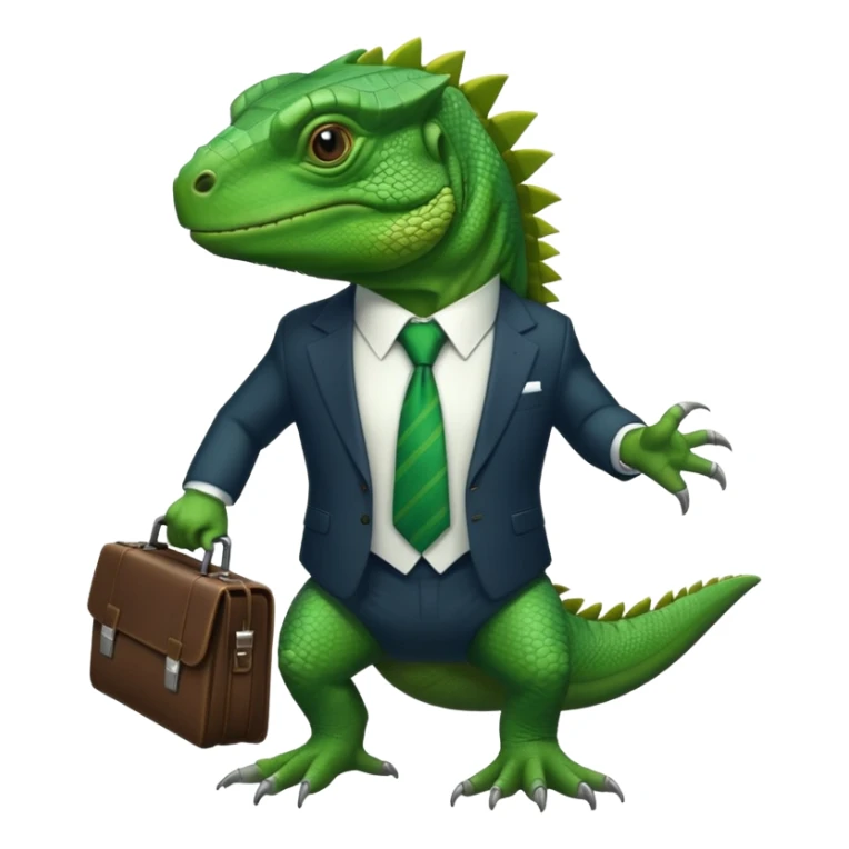 capitalist iguana in a suit sticker