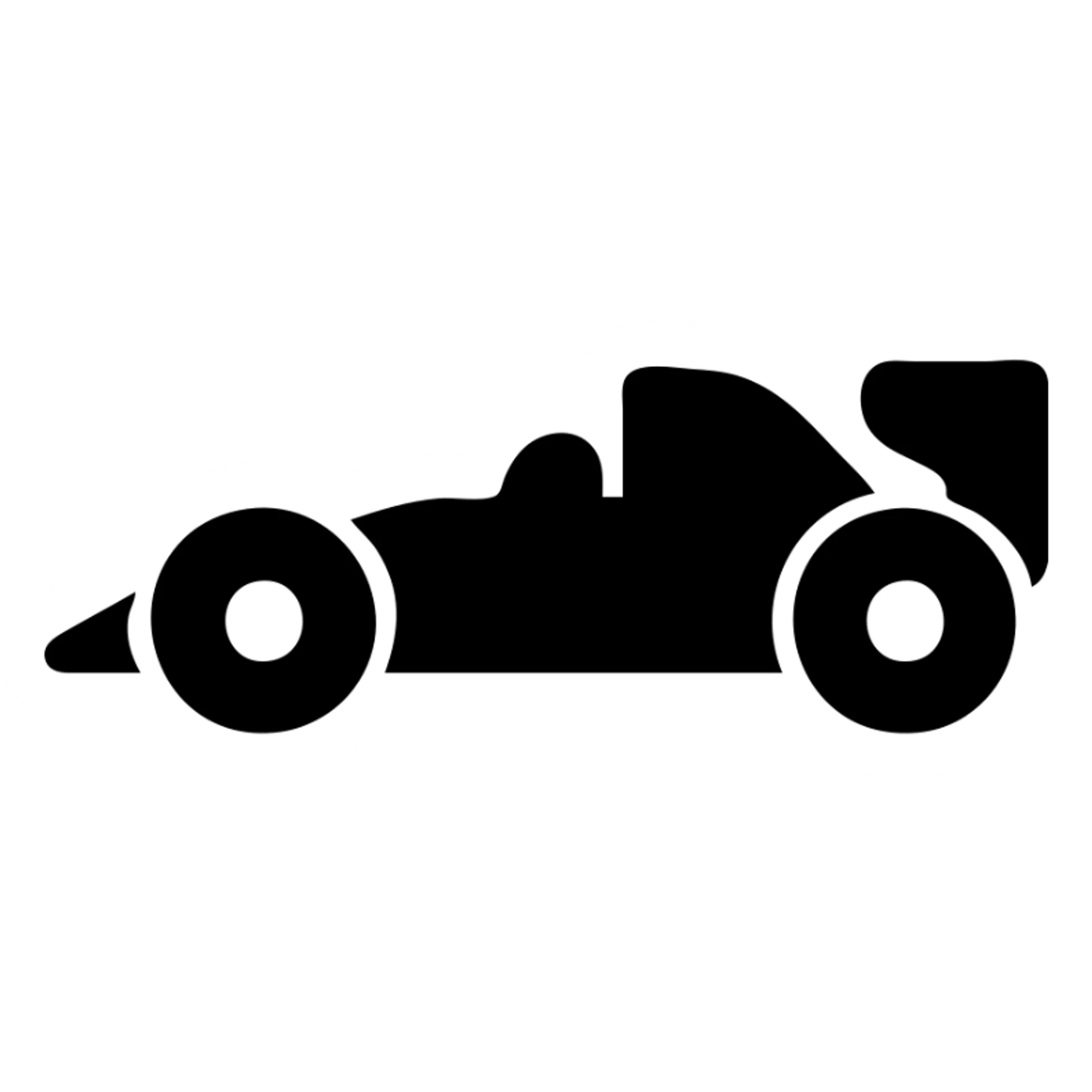 A race car in the style of solid sticker