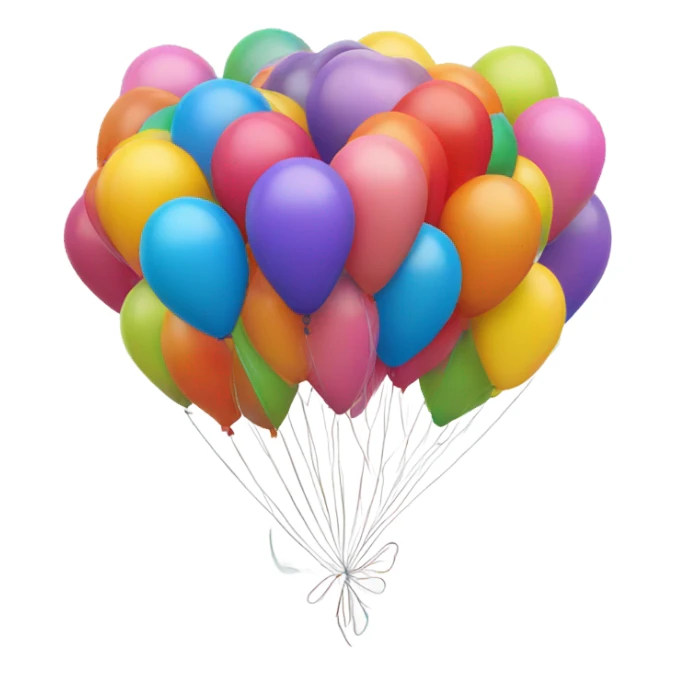 Bundle of colorful balloons  sticker