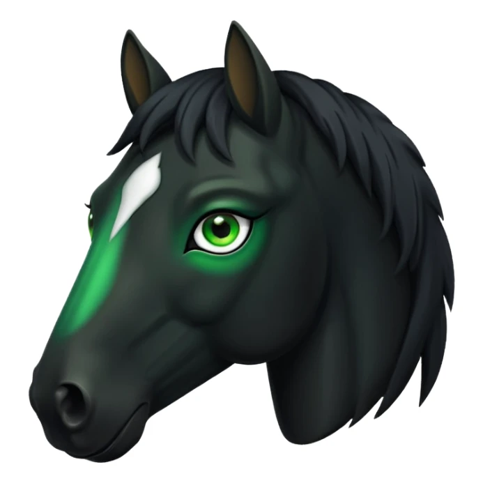  black horse green eye sticker