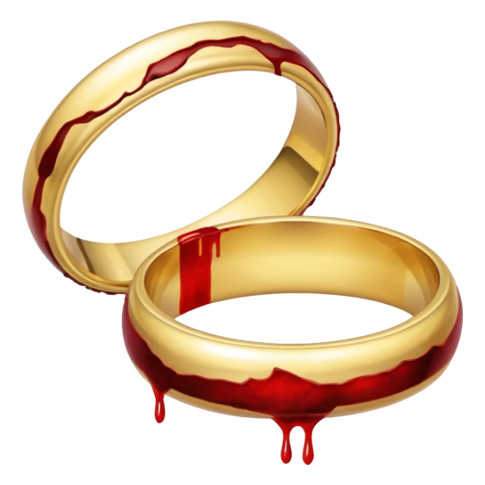 2 bloody wedding rings sticker