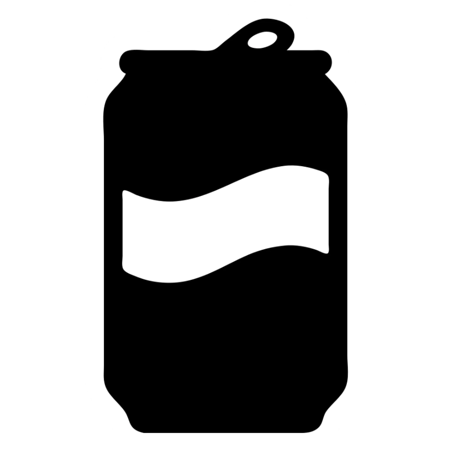 A soda in a metal can sticker