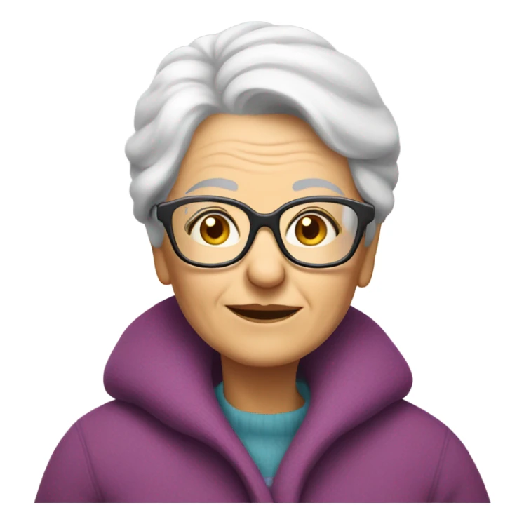 White grandma  sticker