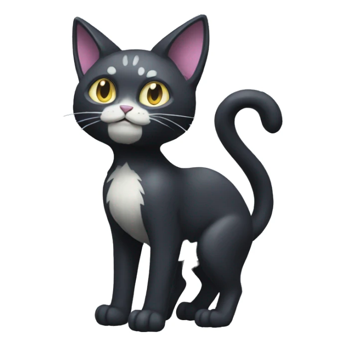 Dark-type-Psychic-type-Fakémon-Cat full body sticker
