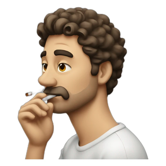 stefanos smoking a ciggy sticker