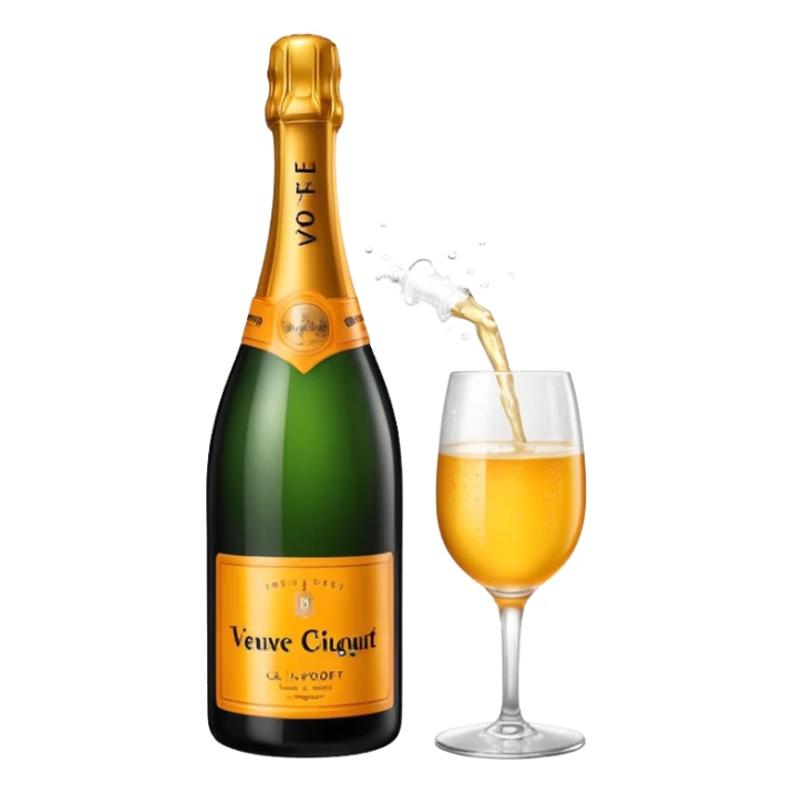 Veuve Clicquot Champagne bottle sticker