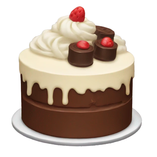 chocolate and cream cake sticker