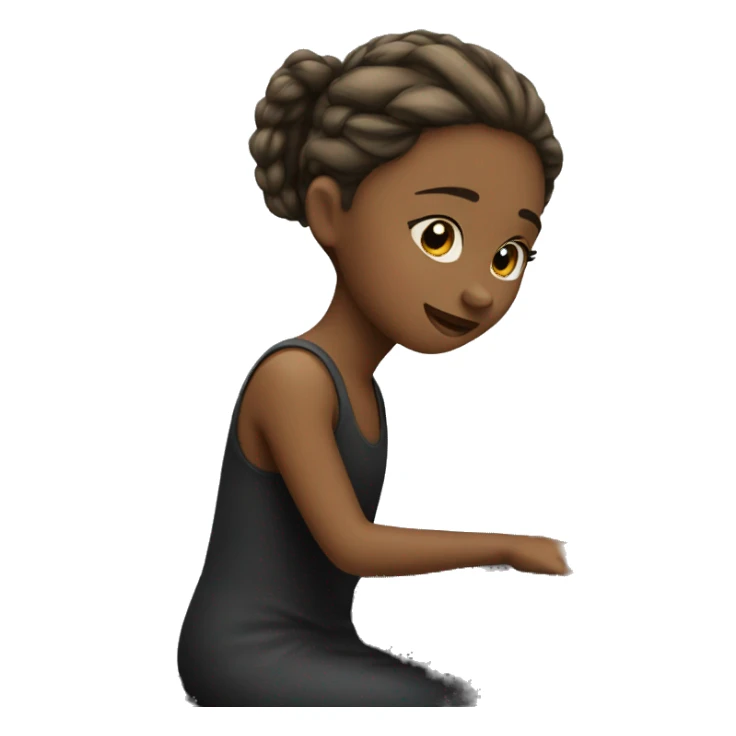 girl playing piano sticker