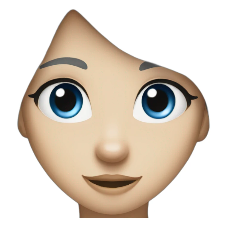 Female grey wolf blue eyes sticker