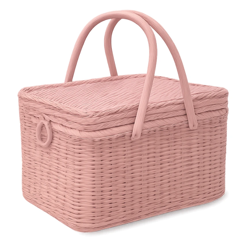 pink picnic basket sticker