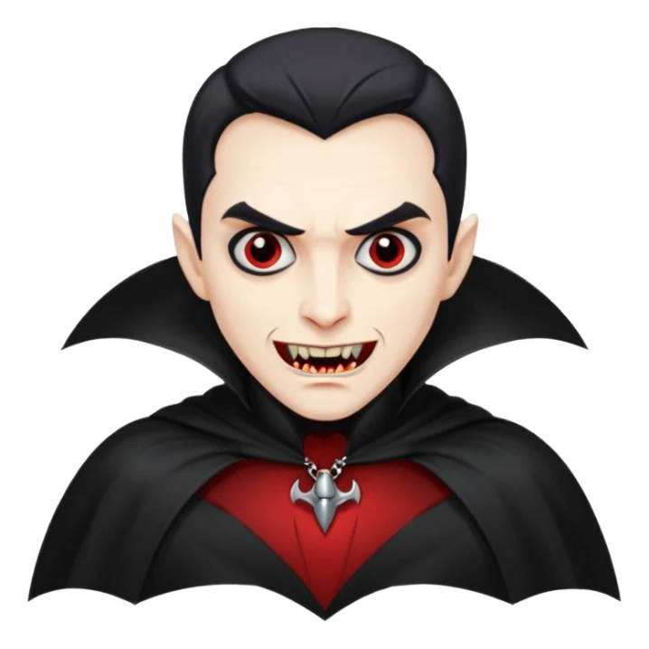Vampire dracula – Pale figure with fangs and cape sticker