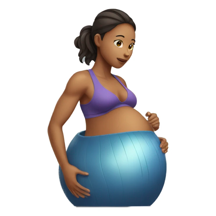 pregnant woman doing gym sticker