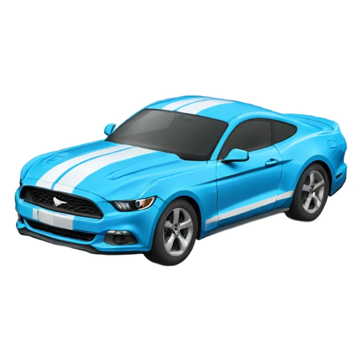 Grabber blue Mustang with spoiler sticker