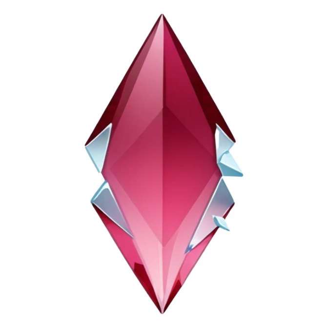 dark red/pink broken glass shard sticker