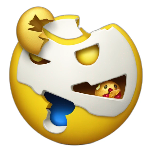 pacman eating an oscar sticker