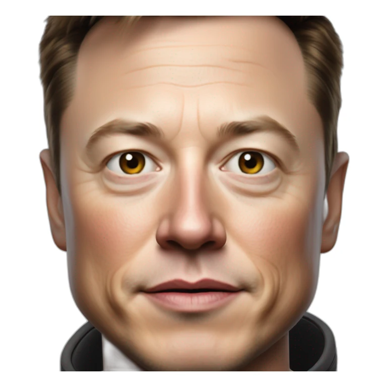 elon musk photo realistic sticker