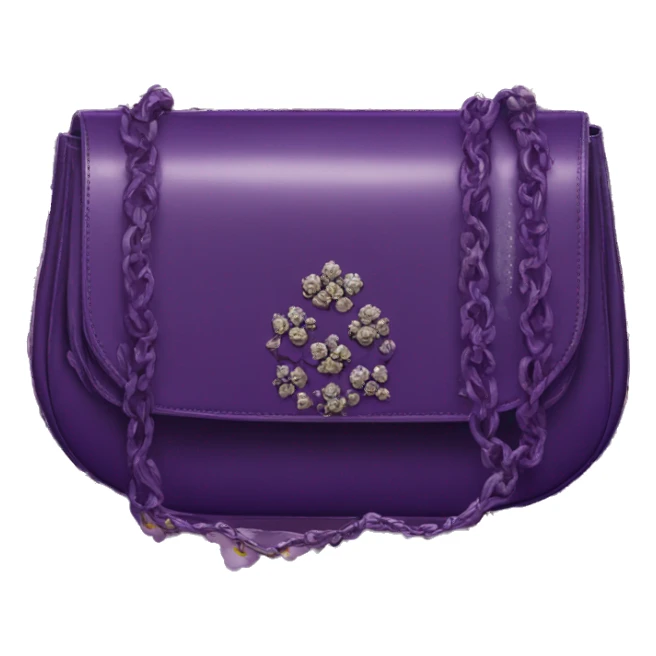 Deep purple dior purse with gothic florals   sticker