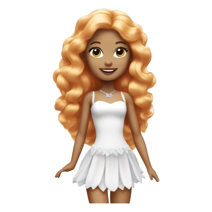 White Barbie fairy ginger sticker