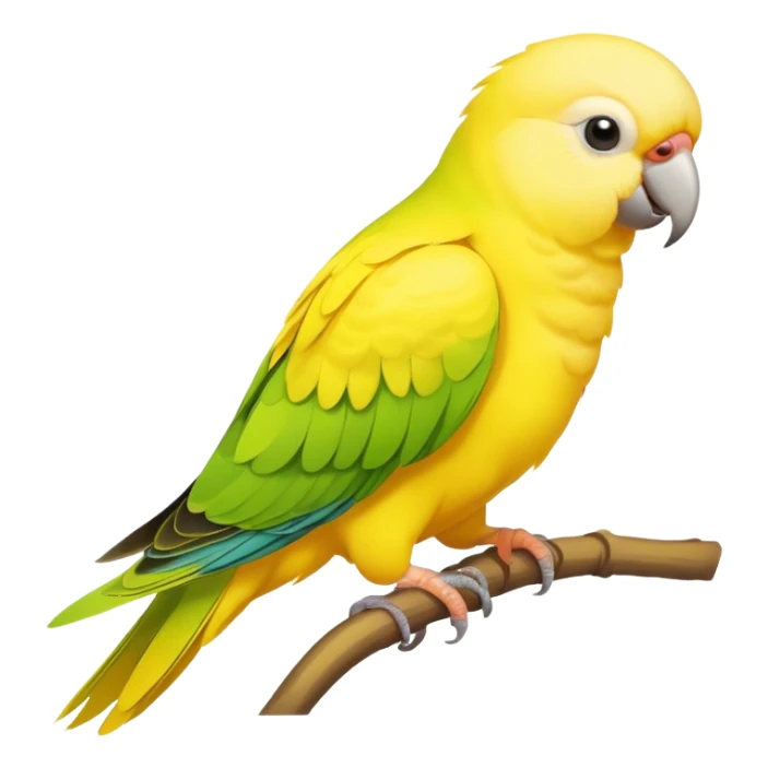 All yellow parakeet no green feathers sticker