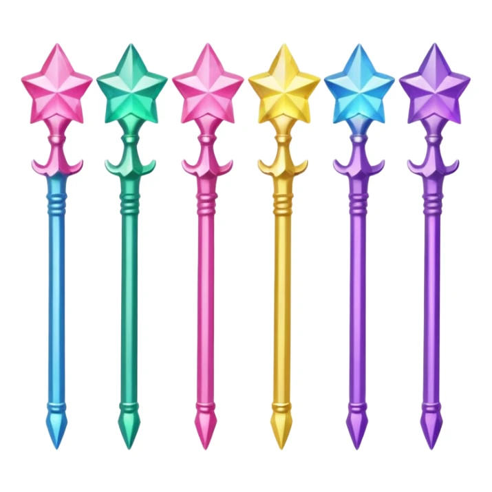 5 Magical Girls Wands sticker
