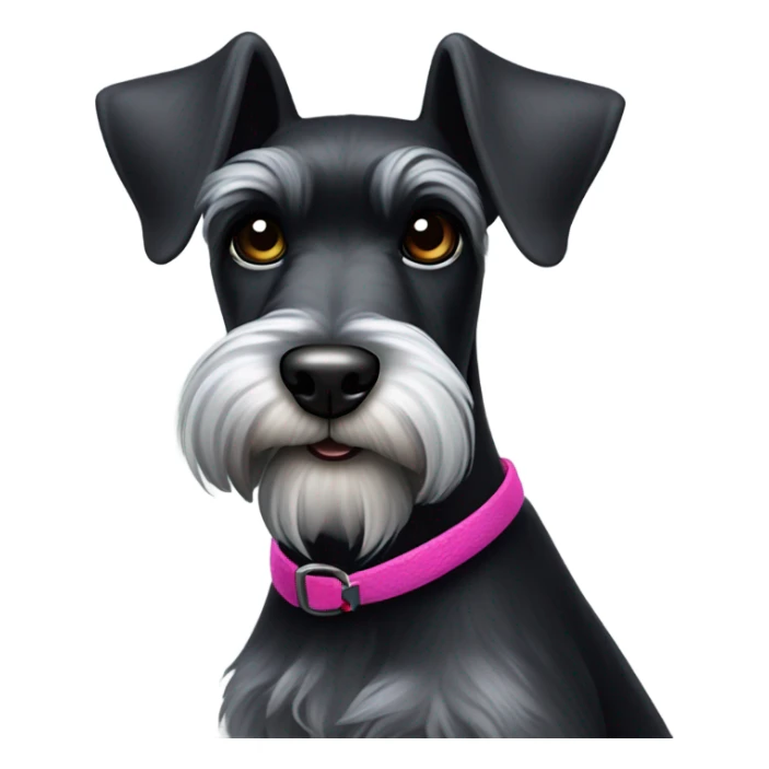 Black Mini schnauzer party color sticker