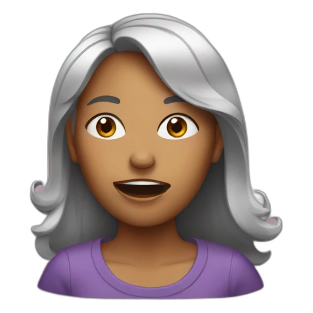 woman speaking out loud sticker