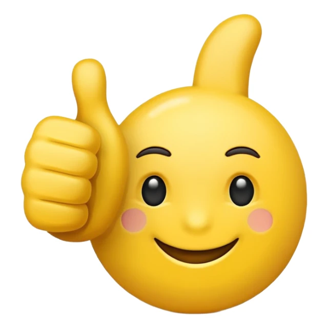 thumbs up emoji, positive and bold sticker