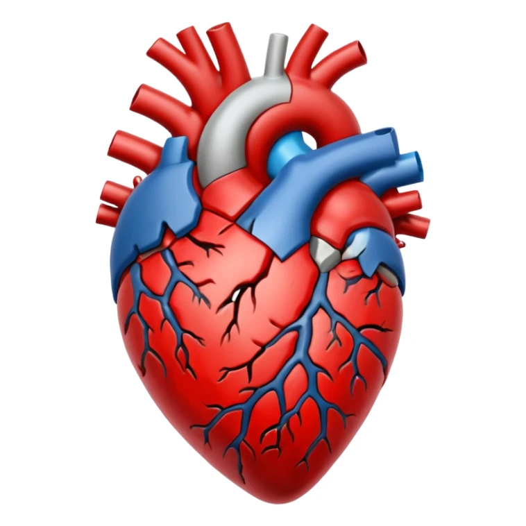 coracao anatomico rachado no meio sticker