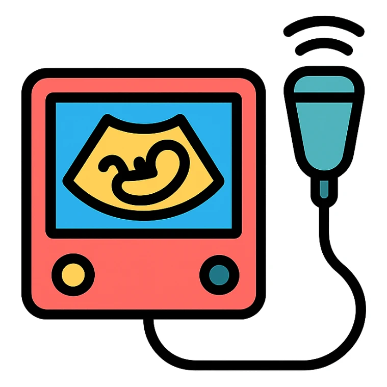simple ultrasound icon sticker