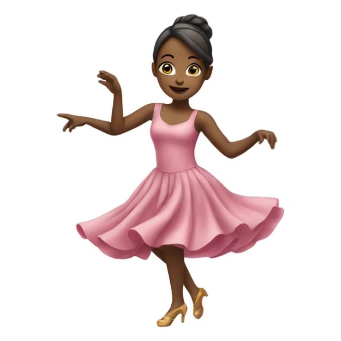 dancing girl in dress sticker